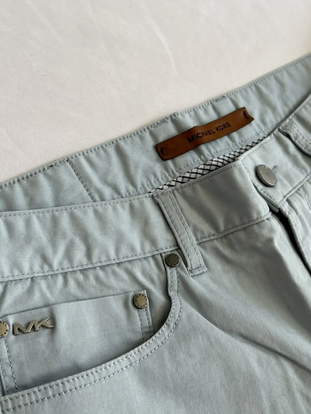 RARE Michael Kors Pre-Production Fit Sample Men's Pants Sz 32 Pale Sky NWT